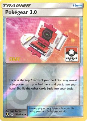 Pokegear 3.0 - 182a/214 (League Cup) [Staff] card from League & Championship Cards