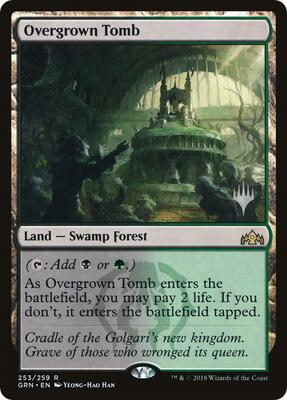 Overgrown Tomb card from Promo Pack: Throne of Eldraine