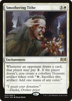Smothering Tithe card from Promo Pack: Throne of Eldraine
