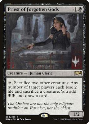 Priest of Forgotten Gods card from Promo Pack: Throne of Eldraine