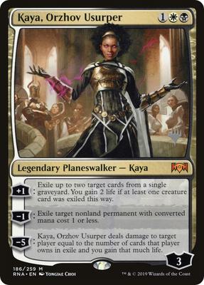 Kaya, Orzhov Usurper card from Promo Pack: Throne of Eldraine