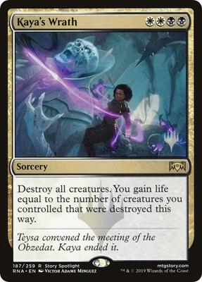 Kaya's Wrath card from Promo Pack: Throne of Eldraine
