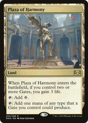 Plaza of Harmony card from Promo Pack: Throne of Eldraine
