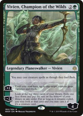 Vivien, Champion of the Wilds card from Promo Pack: Throne of Eldraine