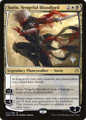 Sorin, Vengeful Bloodlord card from Promo Pack: Throne of Eldraine