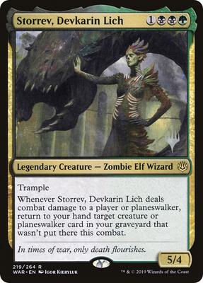 Storrev, Devkarin Lich card from Promo Pack: Throne of Eldraine