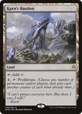 Karn's Bastion card from Promo Pack: Throne of Eldraine