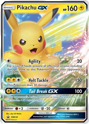 Pikachu GX - SM232 card from SM Promos