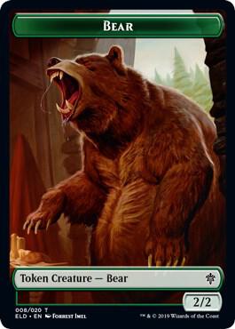 Bear // Food (018) Double-Sided Token card from Throne of Eldraine