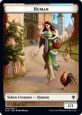 Human // Food (018) Double-Sided Token card from Throne of Eldraine
