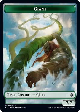 Giant // Food (015) Double-Sided Token card from Throne of Eldraine