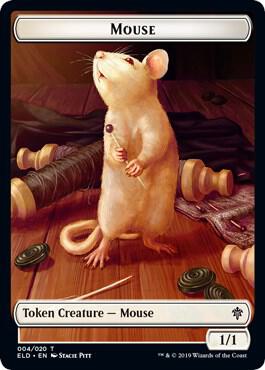 Mouse // Food (015) Double-Sided Token card from Throne of Eldraine