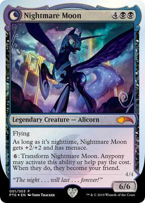 Nightmare Moon // Princess Luna card from Ponies: The Galloping