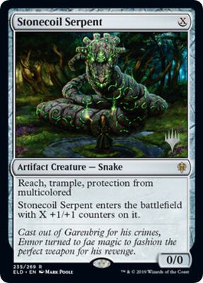 Stonecoil Serpent card from Promo Pack: Throne of Eldraine