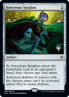 Sorcerous Spyglass card from Promo Pack: Throne of Eldraine