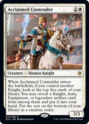 Acclaimed Contender card from Promo Pack: Throne of Eldraine