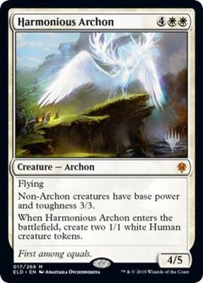 Harmonious Archon card from Promo Pack: Throne of Eldraine