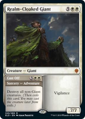 Realm-Cloaked Giant card from Promo Pack: Throne of Eldraine