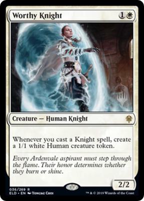 Worthy Knight card from Promo Pack: Throne of Eldraine
