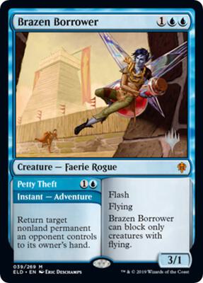 Brazen Borrower card from Promo Pack: Throne of Eldraine