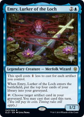 Emry, Lurker of the Loch card from Promo Pack: Throne of Eldraine