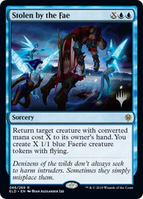 Stolen by the Fae card from Promo Pack: Throne of Eldraine