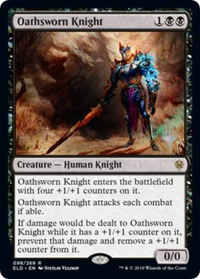 Oathsworn Knight card from Promo Pack: Throne of Eldraine