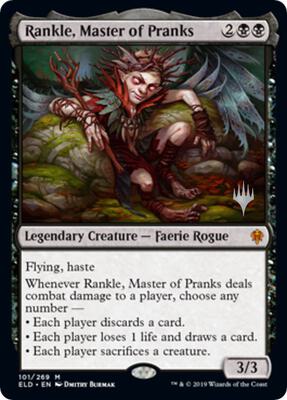 Rankle, Master of Pranks card from Promo Pack: Throne of Eldraine
