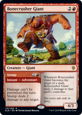 Bonecrusher Giant card from Promo Pack: Throne of Eldraine