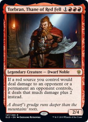 Torbran, Thane of Red Fell card from Promo Pack: Throne of Eldraine