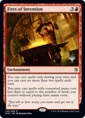 Fires of Invention card from Promo Pack: Throne of Eldraine