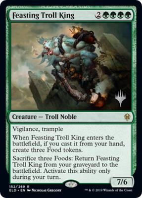 Feasting Troll King card from Promo Pack: Throne of Eldraine