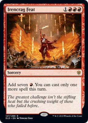 Irencrag Feat card from Promo Pack: Throne of Eldraine