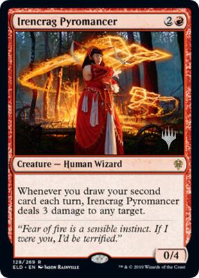 Irencrag Pyromancer card from Promo Pack: Throne of Eldraine