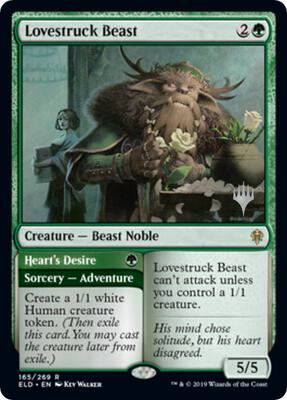 Lovestruck Beast card from Promo Pack: Throne of Eldraine