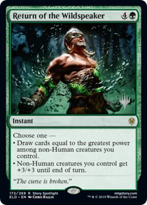 Return of the Wildspeaker card from Promo Pack: Throne of Eldraine