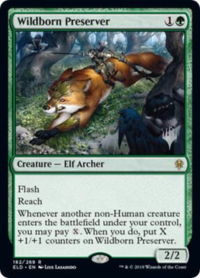 Wildborn Preserver card from Promo Pack: Throne of Eldraine