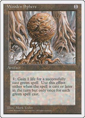 Wooden Sphere card from Fourth Edition