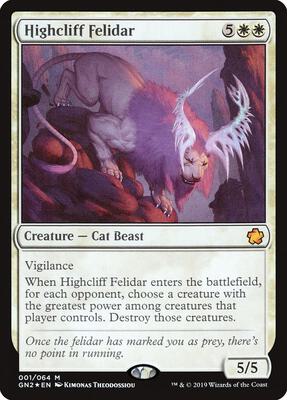 Highcliff Felidar card from Magic Game Night 2019