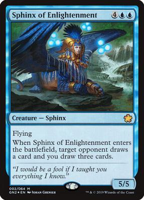 Sphinx of Enlightenment card from Magic Game Night 2019