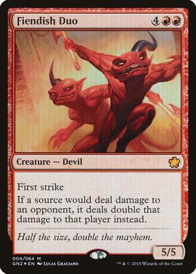 Fiendish Duo card from Magic Game Night 2019
