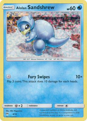 Alolan Sandshrew - 4/12 card from McDonald's Promos 2019