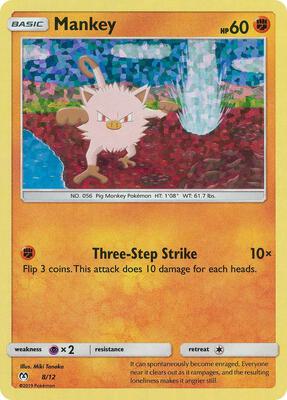 Mankey - 8/12 card from McDonald's Promos 2019