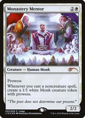 Monastery Mentor card from Judge Promos