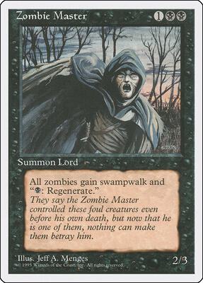 Zombie Master card from Fourth Edition