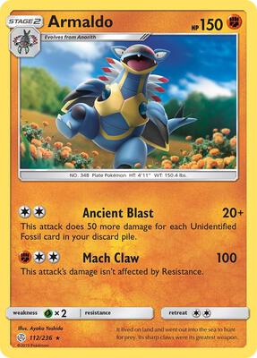 Armaldo card from SM - Cosmic Eclipse