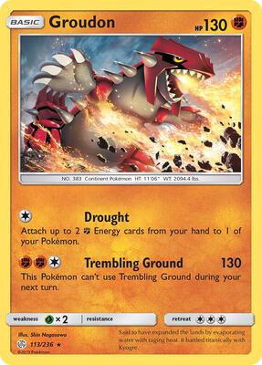 Groudon card from SM - Cosmic Eclipse