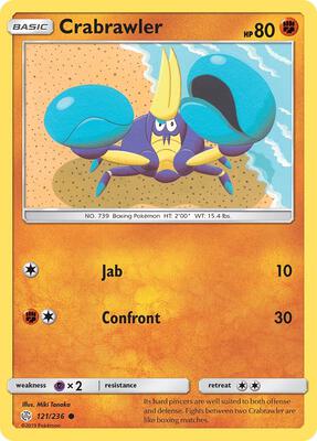 Crabrawler card from SM - Cosmic Eclipse