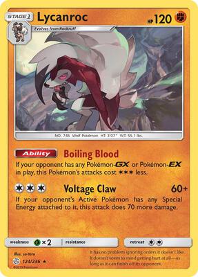 Lycanroc card from SM - Cosmic Eclipse