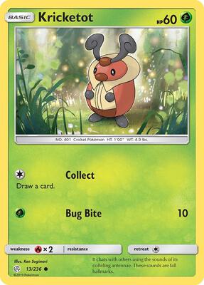 Kricketot card from SM - Cosmic Eclipse
